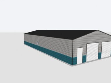 Keen's Buildings, 28x70x10 2-Car Metal Garage, KBG-2G287010-1D1W