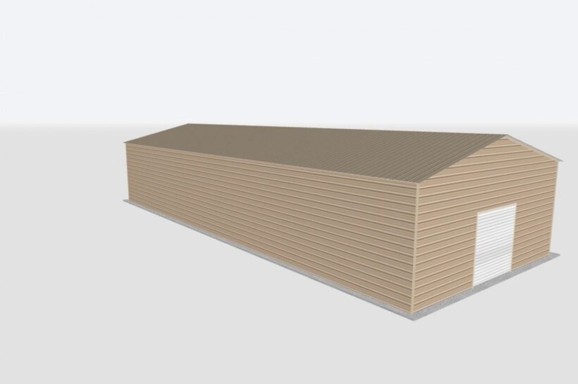 Keen'S Buildings, 28X90X12 Metal Garage, Kbg-1G289012-1D1W