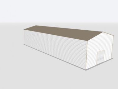 Keen's Buildings, 28x100x20 Metal Garage, KBG-1G2810020-1D1W