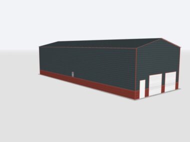 Keen's Buildings, 28x90x14 2-Car Metal Garage, KBG-2G289014-1D1W