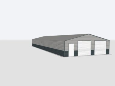 Keen's Buildings, 28x90x8 2-Car Metal Garage, KBG-2G289008-1D1W