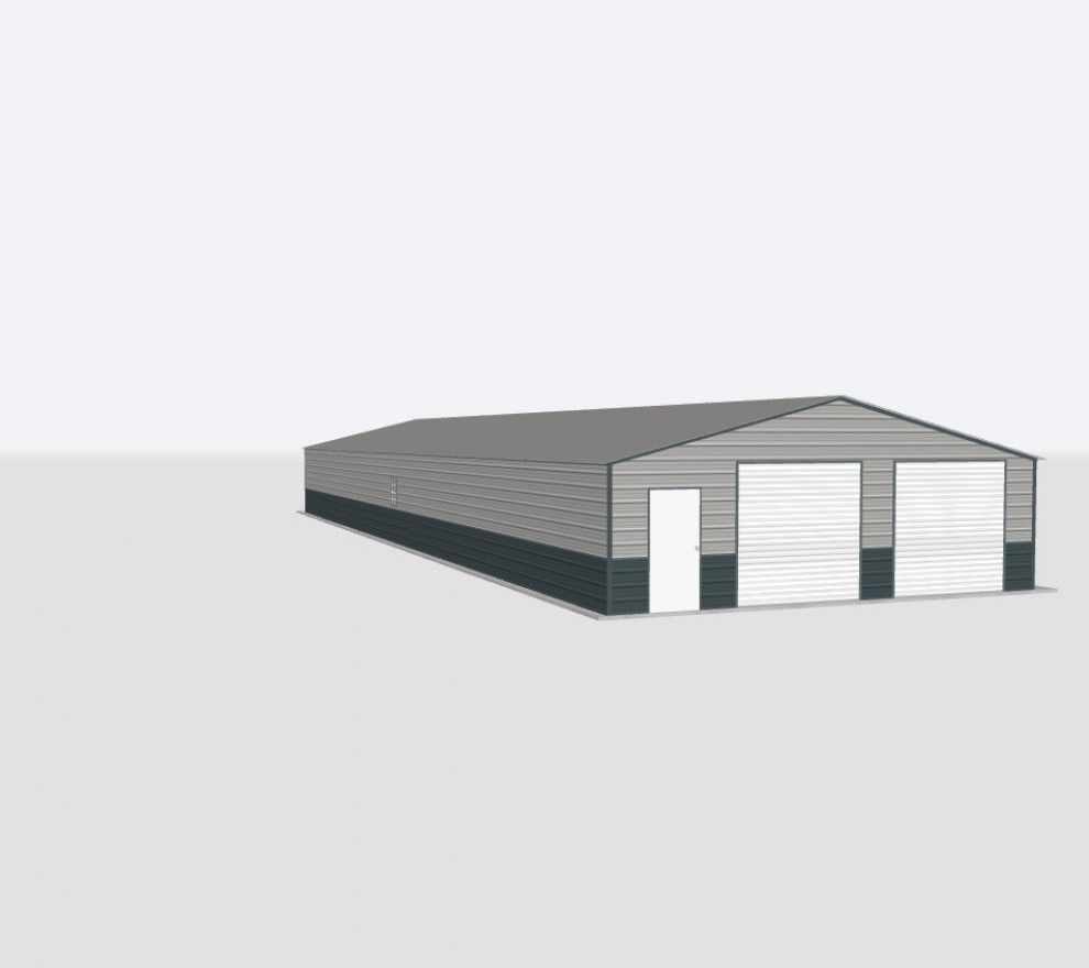 28X90X8 2-Car Metal Garage 28X90X8 2-Car Metal Garage Keen'S Buildings, 28X90X8 2-Car Metal Garage, Kbg-2G289008-1D1W