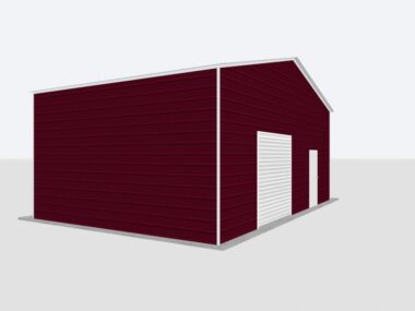Keen's Buildings, 30x30x14 Metal Garage/Workshop Installed, KBG-1G303014-1D1W