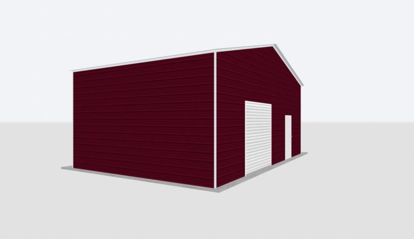 Keen'S Buildings, 30X30X16 2-Car Metal Garage, Kbg-2G303016-1D1W