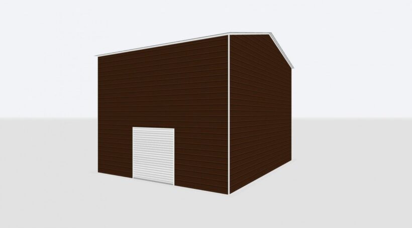 Keen'S Buildings, 30X25X20 2-Car Metal Garage, Kbg-2G302520-1D1W