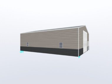 Keen's Buildings, 30x40x12 Metal Garage/Workshop Installed, KBG-2G304012-2D2W