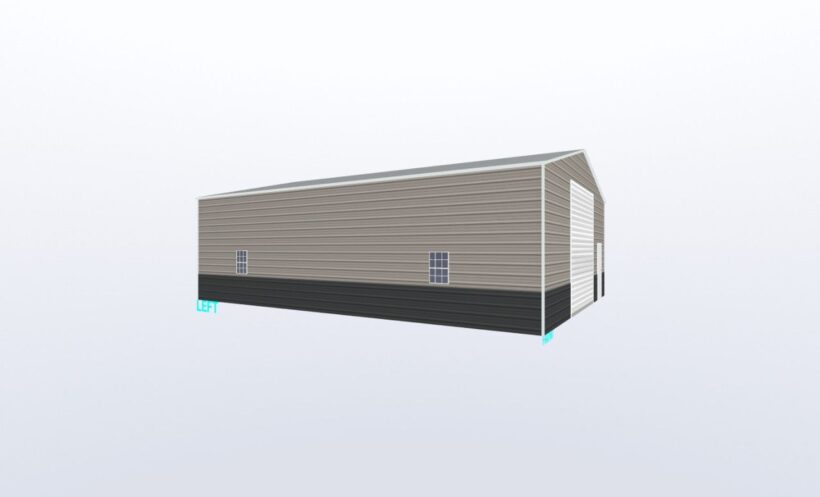 Keen'S Buildings, 30X40X12 Metal Garage/Workshop Installed, Kbg-2G304012-2D2W