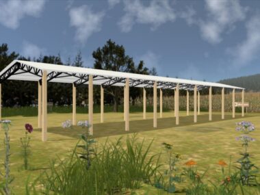 Keen's Buildings, 24' x 110' x 14' Open Pole Barn Installed, KPB-2411014-OP