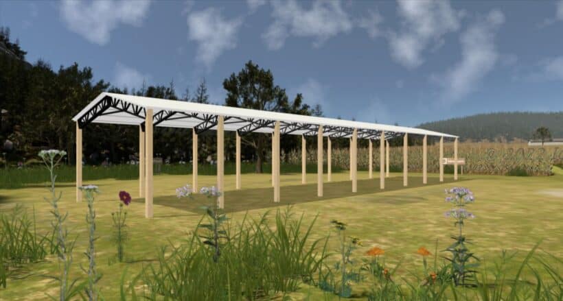 Keen'S Buildings, 24' X 100' X 12' Open Pole Barn Installed, Kpb-2410012-Op