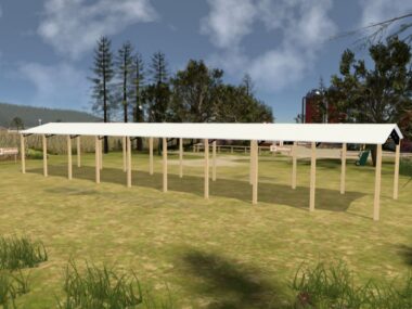 Keen's Buildings, 24' x 110' x 14' Open Pole Barn Installed, KPB-2411014-OP