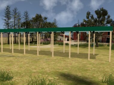 Keen's Buildings, 24' x 100' x 16' Open Pole Barn Installed, KPB-2410016-OP