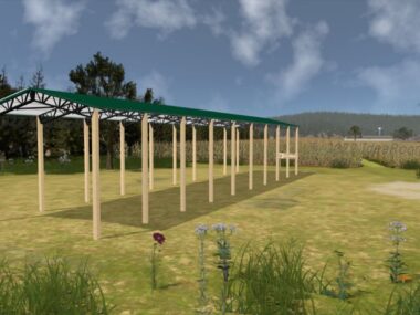 Keen's Buildings, 24' x 100' x 16' Open Pole Barn Installed, KPB-2410016-OP