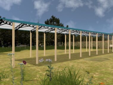 Keen's Buildings, 24' x 120' x 16' Open Pole Barn Installed, KPB-2412016-OP