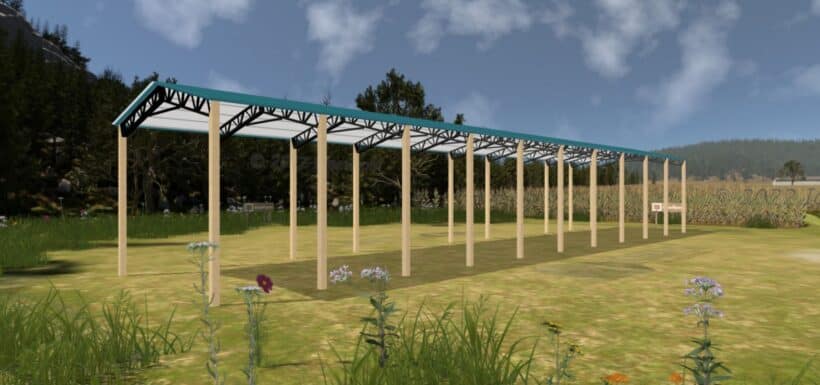Keen'S Buildings, 24' X 120' X 16' Open Pole Barn Installed, Kpb-2412016-Op