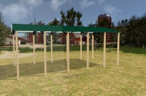 24' x 50' x 20' Open Pole Barn Installed