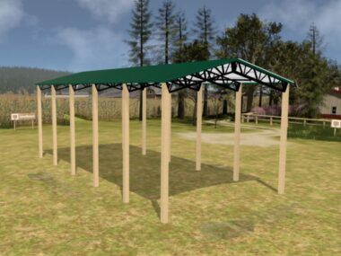 Keen's Buildings, 24' x 50' x 20' Open Pole Barn Installed, KPB-245020-OP