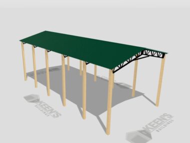 Keen's Buildings, 24' x 50' x 20' Open Pole Barn Installed, KPB-245020-OP