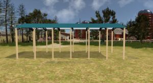 24' x 60' x 20' Open Pole Barn Installed