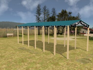 Keen's Buildings, 24' x 60' x 20' Open Pole Barn Installed, KPB-246020-OP