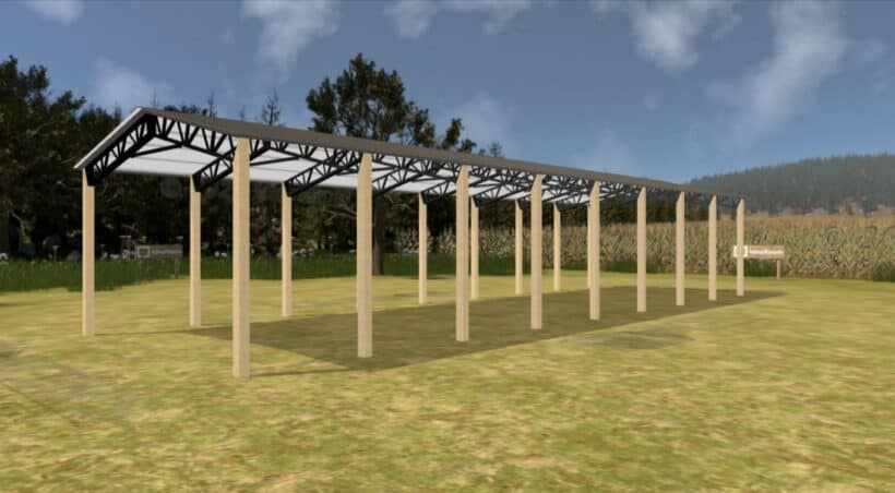Keen'S Buildings, 24' X 80' X 12' Open Pole Barn Installed, Kpb-248012-Op