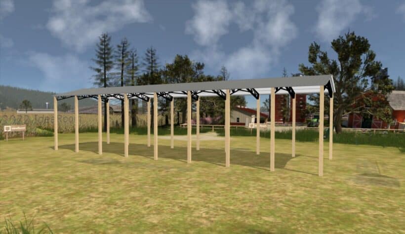 Keen'S Buildings, 24' X 80' X 16' Open Pole Barn Installed, Kpb-248016-Op
