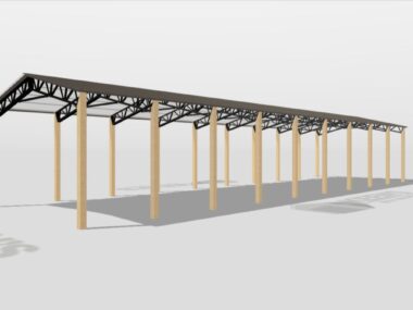 Keen's Buildings, 24' x 90' x 14' Open Pole Barn Installed, KPB-249014-OP