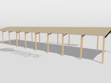 Keen's Buildings, 30' x 100' x 14' Open Pole Barn Installed, KPB-3010014-OP