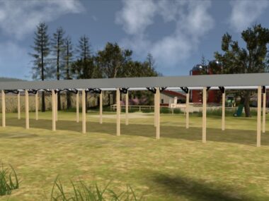 Keen's Buildings, 30' x 120' x 14' Open Pole Barn Installed, KPB-3012014-OP