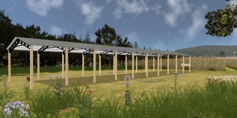 Keen'S Buildings, 28' X 120' X 14' Open Pole Barn Installed, Kpb-2812014-Op
