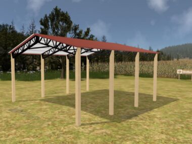 Keen's Buildings, 30' x 30' x 12' Open Pole Barn Installed, KPB-303012-OP