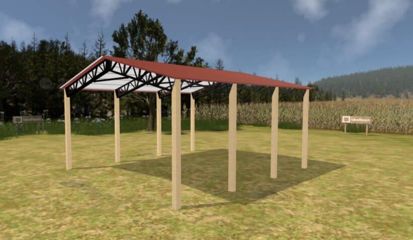 Keen'S Buildings, 28' X 30' X 14' Open Pole Barn Installed, Kpb-283014-Op