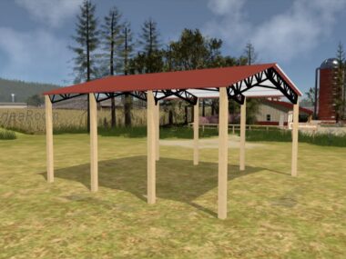 Keen's Buildings, 30' x 30' x 12' Open Pole Barn Installed, KPB-303012-OP