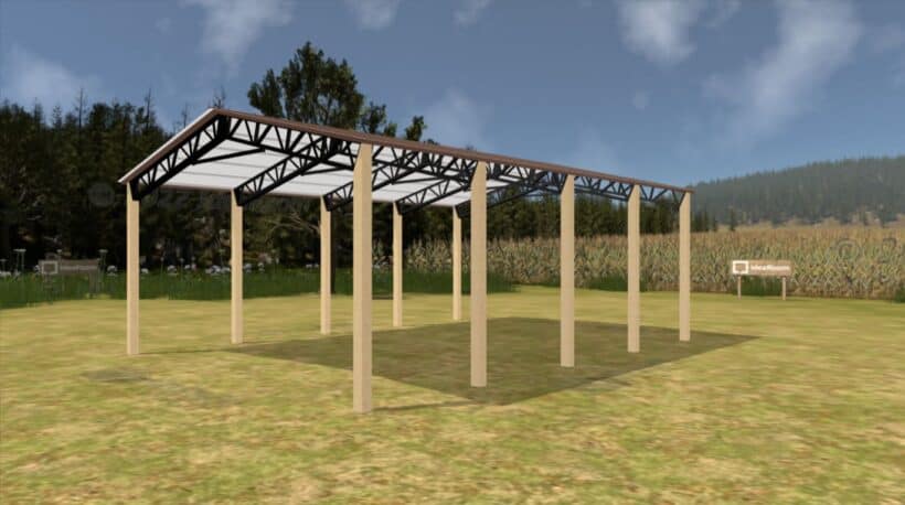 Keen'S Buildings, 28' X 40' X 12' Open Pole Barn Installed, Kpb-284012-Op