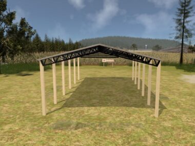 Keen's Buildings, 28' x 50' x 14' Open Pole Barn Installed, KPB-285014-OP