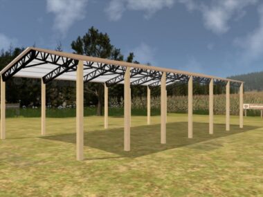 Keen's Buildings, 30' x 60' x 12' Open Pole Barn Installed, KPB-306012-OP