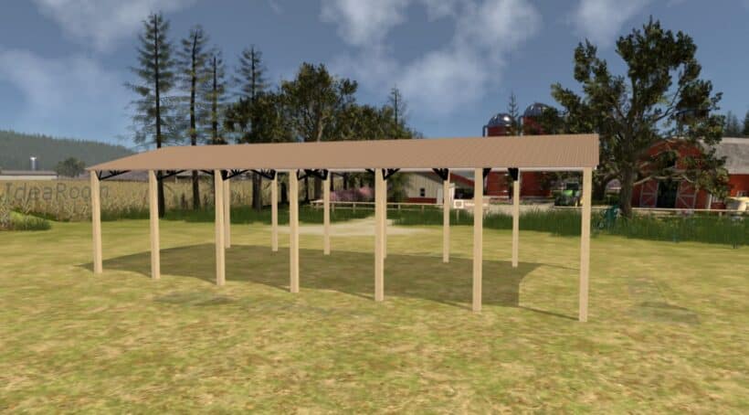 Keen'S Buildings, 28' X 60' X 12' Open Pole Barn Installed, Kpb-286012-Op