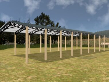 Keen's Buildings, 30' x 80' x 14' Open Pole Barn Installed, KPB-308014-OP