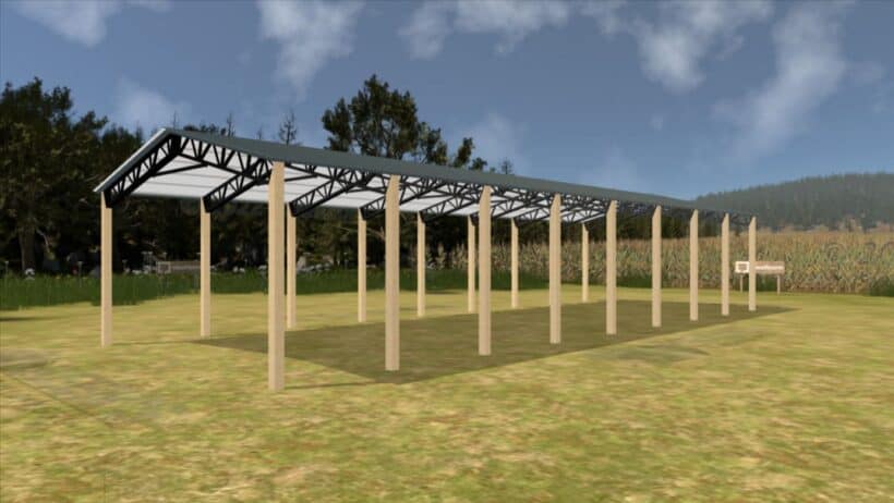 Keen'S Buildings, 28' X 80' X 14' Open Pole Barn Installed, Kpb-288014-Op