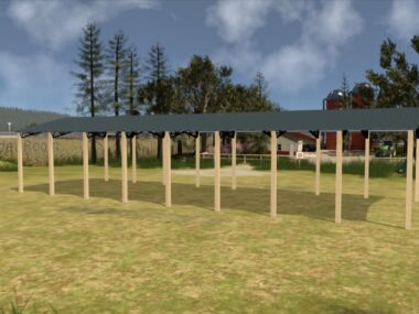 Keen's Buildings, 30' x 80' x 14' Open Pole Barn Installed, KPB-308014-OP