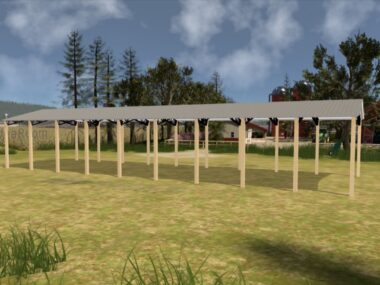 Keen's Buildings, 28' x 90' x 14' Open Pole Barn Installed, KPB-289014-OP