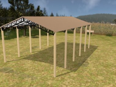 Keen's Buildings, 30' x 50' x 16' Open Pole Barn Installed, KPB-305016-OP