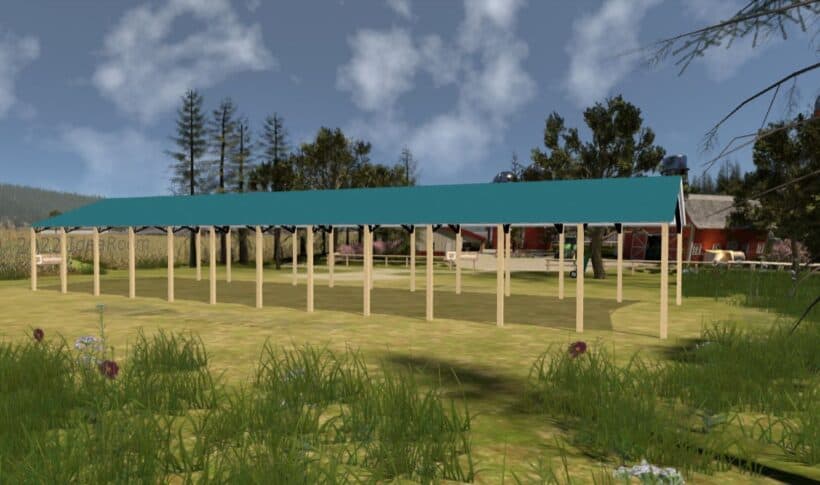 Keen'S Buildings, 34' X 120' X 14' Open Pole Barn Installed, Kpb-3412014-Op