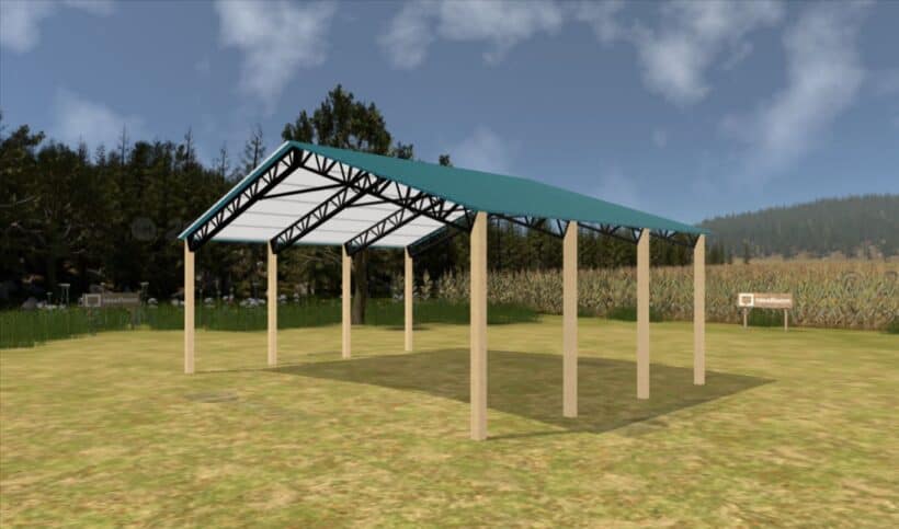 Keen'S Buildings, 40' X 30' X 12' Open Pole Barn Installed, Kpb-403012-Op
