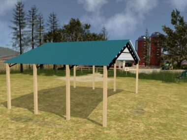 Keen's Buildings, 40' x 30' x 14' Open Pole Barn Installed, KPB-403014-OP