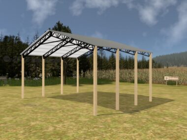 Keen's Buildings, 40' x 30' x 16' Open Pole Barn Installed, KPB-403016-OP