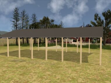 Keen's Buildings, 34' x 70' x 12' Open Pole Barn Installed, KPB-347012-OP