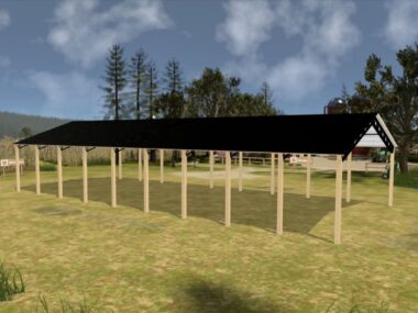 Keen's Buildings, 40' x 100' x 14' Open Pole Barn Installed, KPB-4010014-OP