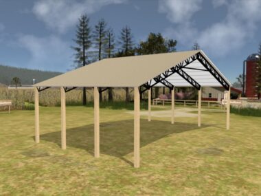Keen's Buildings, 50' x 30' x 14' Open Pole Barn Installed, KPB-503014-OP