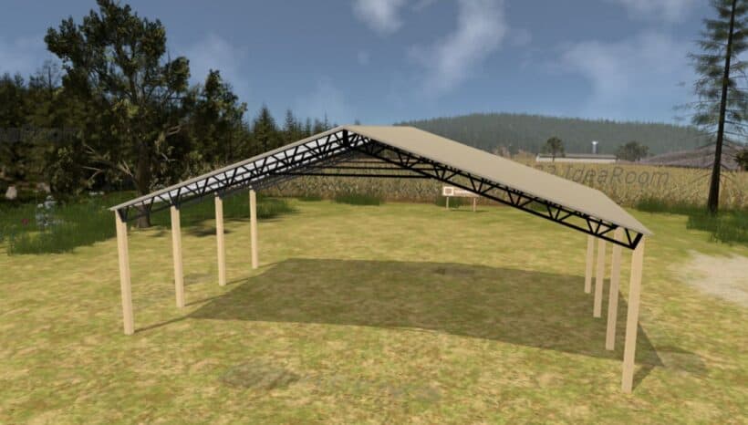 Keen'S Buildings, 46' X 30' X 14' Open Pole Barn Installed, Kpb-463014-Op
