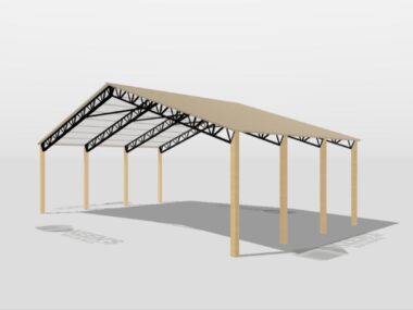 Keen's Buildings, 50' x 30' x 14' Open Pole Barn Installed, KPB-503014-OP